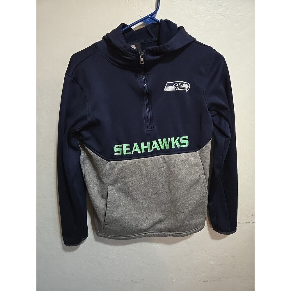 NFL Seahawks Navy and Gray Kids Hoodie